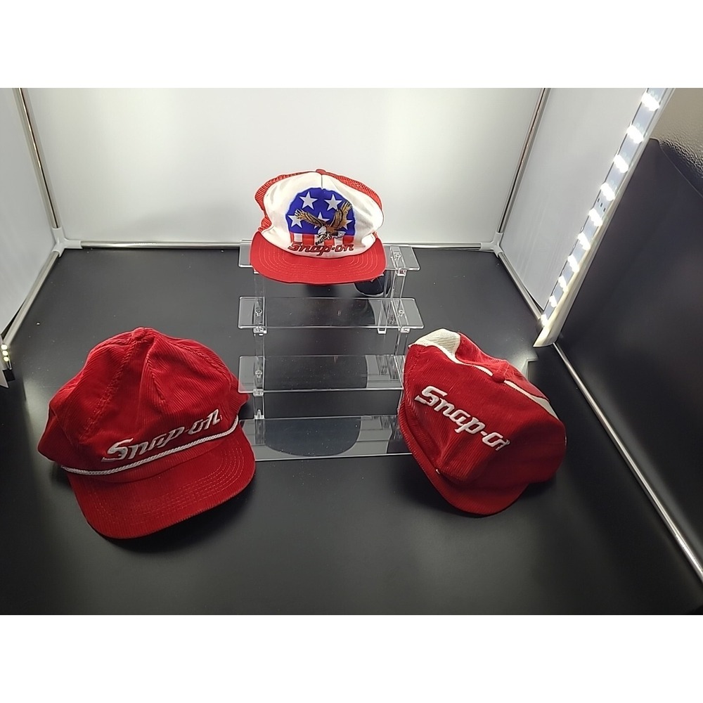 VINTAGE 1980s SNAP-ON TOOLS K-PRODUCTS‎  CORDUROY TRUCKER SNAPBACK HAT Lot Era